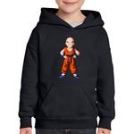 Fashion, accesorii si bijuterii - Copii - Imbracaminte copii - Pulovere si hanorace copii - Hanorac copii Krillin Shaolin Master Dragon Ball Z Anime Zen, negru, marime S Copii - Infinity.ro