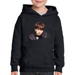 Fashion, accesorii si bijuterii - Copii - Imbracaminte copii - Pulovere si hanorace copii - Hanorac copii BTS Jungkook Singer Kpop, negru, marime XS Copii - Infinity.ro