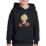 Fashion, accesorii si bijuterii - Copii - Imbracaminte copii - Pulovere si hanorace copii - Hanorac copii Dragon Ball Z Vegeta Mafiot Golan Cartoon, negru, marime M Copii - Infinity.ro
