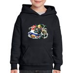Fashion, accesorii si bijuterii - Copii - Imbracaminte copii - Pulovere si hanorace copii - Hanorac copii Vinsmoke Sanji One Piece Samurai Kimono Anime, negru, marime S Copii - Infinity.ro