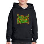 Fashion, accesorii si bijuterii - Copii - Imbracaminte copii - Pulovere si hanorace copii - Hanorac copii Billie Eilish Name Indie Pop, negru, marime M Copii - Infinity.ro