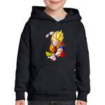 Fashion, accesorii si bijuterii - Copii - Imbracaminte copii - Pulovere si hanorace copii - Hanorac copii Dragon Ball Z Goku Youtube Badass, negru, marime S Copii - Infinity.ro