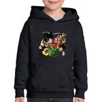 Fashion, accesorii si bijuterii - Copii - Imbracaminte copii - Pulovere si hanorace copii - Hanorac copii Dragon Ball Z Epic Fight Fortnite, negru, marime XL Copii - Infinity.ro