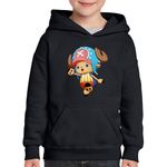 Fashion, accesorii si bijuterii - Copii - Imbracaminte copii - Pulovere si hanorace copii - Hanorac copii One Piece Chopper Dragobete Valentines Day Love Gift, negru, marime XS Copii - Infinity.ro