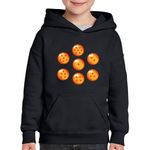 Fashion, accesorii si bijuterii - Copii - Imbracaminte copii - Pulovere si hanorace copii - Hanorac copii DragonBall Z Power Balls Anime Manga, negru, marime XS Copii - Infinity.ro