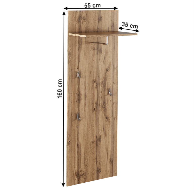Casa si Gradina - Mobilier - Organizare si depozitare - Cuiere - Cuier TIP 5, stejar wotan, CYRIL - Infinity.ro