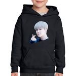Fashion, accesorii si bijuterii - Copii - Imbracaminte copii - Pulovere si hanorace copii - Hanorac copii BTS Jimin Singer Kpop, negru, marime XS Copii - Infinity.ro