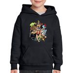 Fashion, accesorii si bijuterii - Copii - Imbracaminte copii - Pulovere si hanorace copii - Hanorac copii All Crew Gang One Piece Echipaj Pirati, negru, marime L Copii - Infinity.ro