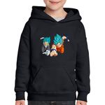 Fashion, accesorii si bijuterii - Copii - Imbracaminte copii - Pulovere si hanorace copii - Hanorac copii Dragon Ball Goku Vegeta Pubg Zelda, negru, marime S Copii - Infinity.ro