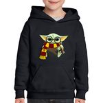 Fashion, accesorii si bijuterii - Copii - Imbracaminte copii - Pulovere si hanorace copii - Hanorac copii Baby Yoda Harry Potter Cute, negru, marime M Copii - Infinity.ro