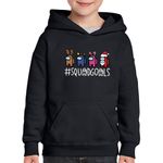 Fashion, accesorii si bijuterii - Copii - Imbracaminte copii - Pulovere si hanorace copii - Hanorac copii SquadGoals Christmas Among Us, negru, marime S Copii - Infinity.ro