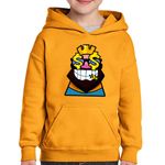 Fashion, accesorii si bijuterii - Copii - Imbracaminte copii - Pulovere si hanorace copii - Hanorac copii King Clash Royale Minecraft, portocaliu, marime S Copii - Infinity.ro