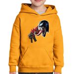 Fashion, accesorii si bijuterii - Copii - Imbracaminte copii - Pulovere si hanorace copii - Hanorac copii Venom Fortnite Primal SMG Epic Gun, portocaliu, marime S Copii - Infinity.ro