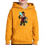 Fashion, accesorii si bijuterii - Copii - Imbracaminte copii - Pulovere si hanorace copii - Hanorac copii Bullseye Fortnite Minecraft Diamond Sword, portocaliu, marime M Copii - Infinity.ro