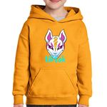 Fashion, accesorii si bijuterii - Copii - Imbracaminte copii - Pulovere si hanorace copii - Hanorac copii Drift Mask Fortnite Tiktok, portocaliu, marime M Copii - Infinity.ro