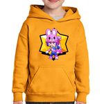 Fashion, accesorii si bijuterii - Copii - Imbracaminte copii - Pulovere si hanorace copii - Hanorac copii Penny Rabbit Brawl Stars, portocaliu, marime M Copii - Infinity.ro