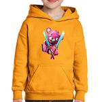 Fashion, accesorii si bijuterii - Copii - Imbracaminte copii - Pulovere si hanorace copii - Hanorac copii Cuddle Pink Panda Fortnite Epic Blades, portocaliu, marime M Copii - Infinity.ro