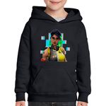 Fashion, accesorii si bijuterii - Copii - Imbracaminte copii - Pulovere si hanorace copii - Hanorac copii Whiplash Fortnite Minecraft, negru, marime XS Copii - Infinity.ro