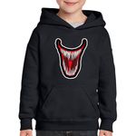 Fashion, accesorii si bijuterii - Copii - Imbracaminte copii - Pulovere si hanorace copii - Hanorac copii Venom Epic Smile Badass Horror, negru, marime M Copii - Infinity.ro