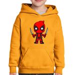 Fashion, accesorii si bijuterii - Copii - Imbracaminte copii - Pulovere si hanorace copii - Hanorac copii Deadpool Baby Karate Ninja, portocaliu, marime M Copii - Infinity.ro