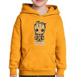 Fashion, accesorii si bijuterii - Copii - Imbracaminte copii - Pulovere si hanorace copii - Hanorac copii Baby I Am Groot Bebe Ziua Indragostitilor, portocaliu, marime XS Copii - Infinity.ro