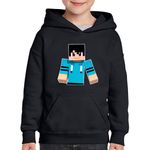 Fashion, accesorii si bijuterii - Copii - Imbracaminte copii - Pulovere si hanorace copii - Hanorac copii Minecraft Happy Alex, negru, marime L Copii - Infinity.ro