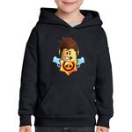 Fashion, accesorii si bijuterii - Copii - Imbracaminte copii - Pulovere si hanorace copii - Hanorac copii Roblox Player Brawl Stars, negru, marime S Copii - Infinity.ro