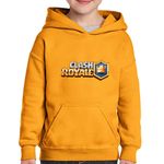 Fashion, accesorii si bijuterii - Copii - Imbracaminte copii - Pulovere si hanorace copii - Hanorac copii Clash Royale Clans Logo, portocaliu, marime XL Copii - Infinity.ro