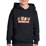 Fashion, accesorii si bijuterii - Copii - Imbracaminte copii - Pulovere si hanorace copii - Hanorac copii Roblox Adopt Me Cute Pets, negru, marime XS Copii - Infinity.ro