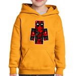 Fashion, accesorii si bijuterii - Copii - Imbracaminte copii - Pulovere si hanorace copii - Hanorac copii Deadpool Minecraft Roblox Skin, portocaliu, marime S Copii - Infinity.ro