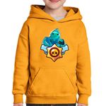 Fashion, accesorii si bijuterii - Copii - Imbracaminte copii - Pulovere si hanorace copii - Hanorac copii Rippley Fortnite Brawl Stars, portocaliu, marime S Copii - Infinity.ro