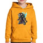 Fashion, accesorii si bijuterii - Copii - Imbracaminte copii - Pulovere si hanorace copii - Hanorac copii World of Warcraft Tauren Cartoon, portocaliu, marime L Copii - Infinity.ro