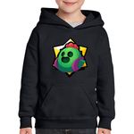 Fashion, accesorii si bijuterii - Copii - Imbracaminte copii - Pulovere si hanorace copii - Hanorac copii Brawl Stars Spike Green, negru, marime XS Copii - Infinity.ro