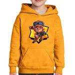 Fashion, accesorii si bijuterii - Copii - Imbracaminte copii - Pulovere si hanorace copii - Hanorac copii Jessie BrawlStars Fortnite, portocaliu, marime L Copii - Infinity.ro