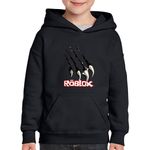 Fashion, accesorii si bijuterii - Copii - Imbracaminte copii - Pulovere si hanorace copii - Hanorac copii Roblox Meme Game Gheare, negru, marime XS Copii - Infinity.ro