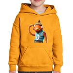 Fashion, accesorii si bijuterii - Copii - Imbracaminte copii - Pulovere si hanorace copii - Hanorac copii Fishstick Fortnite Tik Tok, portocaliu, marime M Copii - Infinity.ro