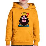 Fashion, accesorii si bijuterii - Copii - Imbracaminte copii - Pulovere si hanorace copii - Hanorac copii What King Clash Royale, portocaliu, marime S Copii - Infinity.ro