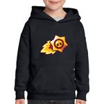Fashion, accesorii si bijuterii - Copii - Imbracaminte copii - Pulovere si hanorace copii - Hanorac copii Brawl Stars Play Logo, negru, marime L Copii - Infinity.ro