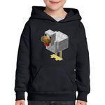 Fashion, accesorii si bijuterii - Copii - Imbracaminte copii - Pulovere si hanorace copii - Hanorac copii Minecraft Gaina, negru, marime XS Copii - Infinity.ro