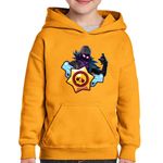 Fashion, accesorii si bijuterii - Copii - Imbracaminte copii - Pulovere si hanorace copii - Hanorac copii Raven Fortnite Brawl Stars Epic, portocaliu, marime XL Copii - Infinity.ro