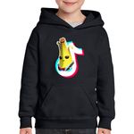Fashion, accesorii si bijuterii - Copii - Imbracaminte copii - Pulovere si hanorace copii - Hanorac copii Agent Peely Fortnite Tik Tok, negru, marime L Copii - Infinity.ro