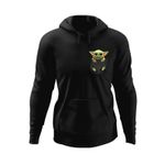Fashion, accesorii si bijuterii - Barbati - Imbracaminte - Hanorace barbati - Hanorac barbati Baby Yoda Pocket, negru, marime S - Infinity.ro