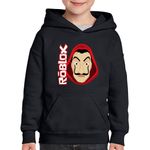 Fashion, accesorii si bijuterii - Copii - Imbracaminte copii - Pulovere si hanorace copii - Hanorac copii Casa de Papel Roblox Creator VIP, negru, marime M Copii - Infinity.ro