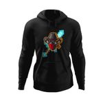 Fashion, accesorii si bijuterii - Barbati - Imbracaminte - Hanorace barbati - Hanorac barbati Bandit Cowboy Fortnite Minecraft, negru, marime S - Infinity.ro