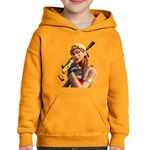 Fashion, accesorii si bijuterii - Copii - Imbracaminte copii - Pulovere si hanorace copii - Hanorac copii Aura Fortnite Scar Gun, portocaliu, marime XL Copii - Infinity.ro