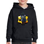 Fashion, accesorii si bijuterii - Copii - Imbracaminte copii - Pulovere si hanorace copii - Hanorac copii Brawlers Crow Brawl Stars, negru, marime XS Copii - Infinity.ro