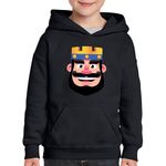 Fashion, accesorii si bijuterii - Copii - Imbracaminte copii - Pulovere si hanorace copii - Hanorac copii Red King Clash Royale Minecraft, negru, marime XS Copii - Infinity.ro