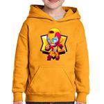 Fashion, accesorii si bijuterii - Copii - Imbracaminte copii - Pulovere si hanorace copii - Hanorac copii Max Brawler Brawl Stars, portocaliu, marime XL Copii - Infinity.ro