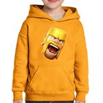 Fashion, accesorii si bijuterii - Copii - Imbracaminte copii - Pulovere si hanorace copii - Hanorac copii Barbarian Clash Royale of Clans, portocaliu, marime L Copii - Infinity.ro