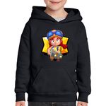 Fashion, accesorii si bijuterii - Copii - Imbracaminte copii - Pulovere si hanorace copii - Hanorac copii BrawlStars Jessie Play, negru, marime XL Copii - Infinity.ro